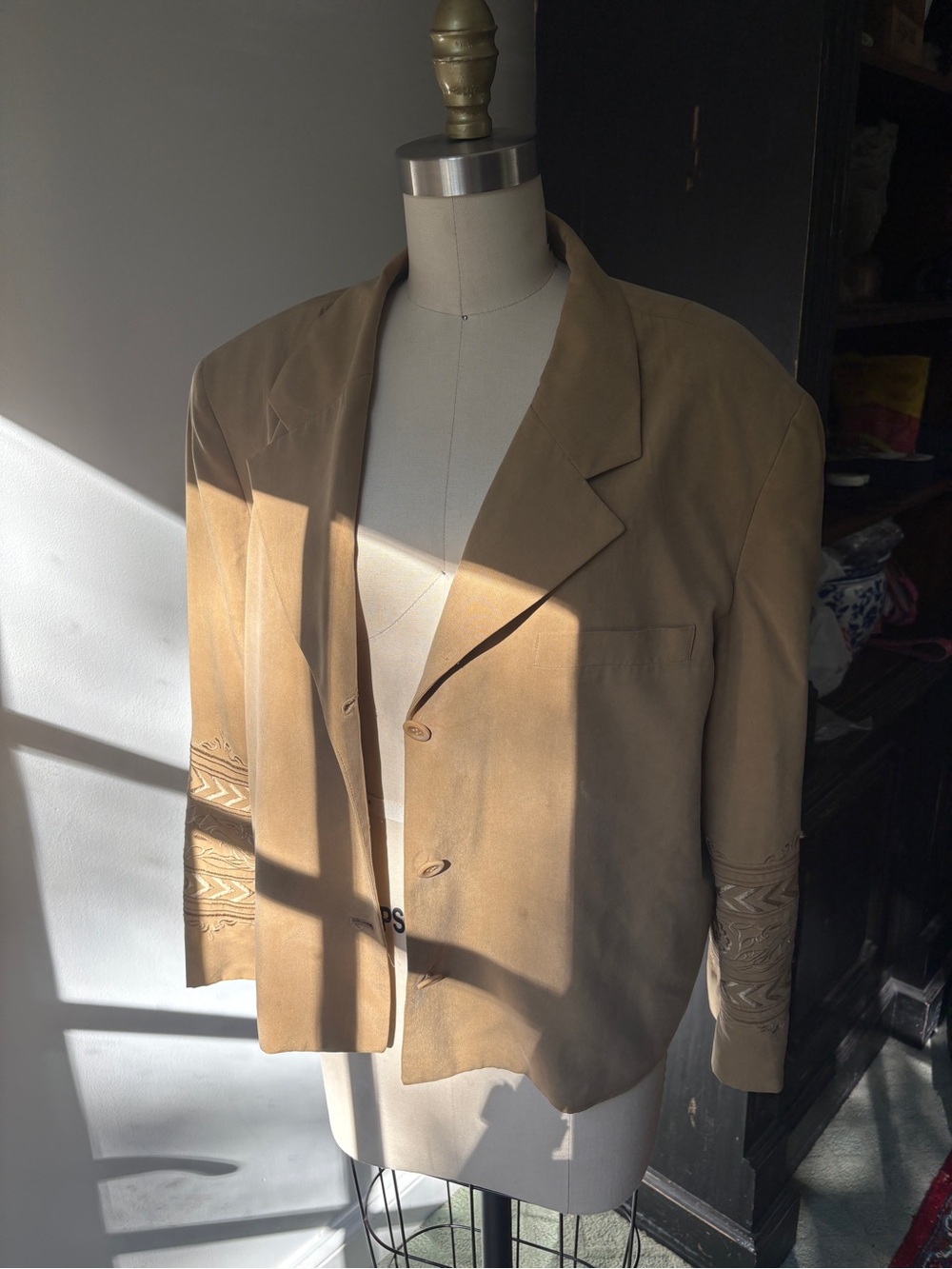 Vintage Anne Klein Silk Brown Blazer SZ Large